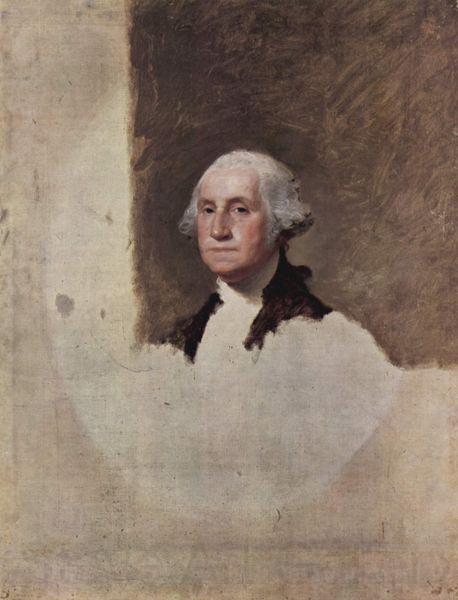 Gilbert Stuart Gilbert Stuart unfinished 1796 painting of George Washington Norge oil painting art